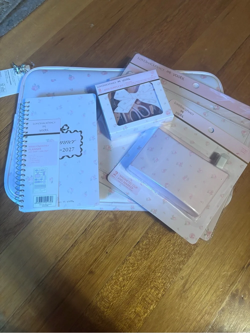 LoveShackFancy Computer Case, Mouse Pad, Planner, Mini Kit,  Locker Organizer.